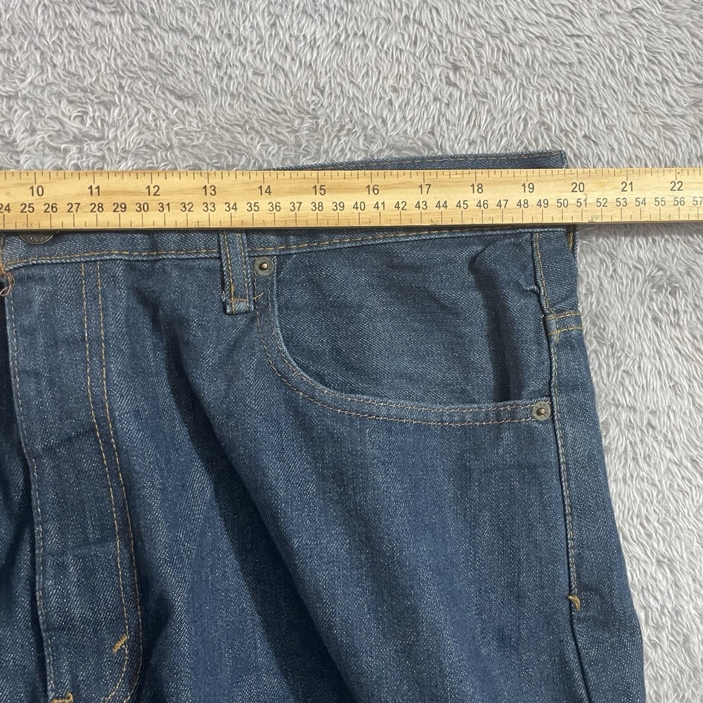 Levis 569 Shorts Mens 38 Denim Blue Dark Wash Jean Jorts Cotton High Rise - Picture 5 of 9